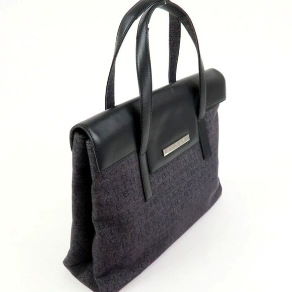 💎✨Beautiful✨💎Authentic BVLGARI Logo Mania Canvas Leather Tote Bag - Picture 4 of 14